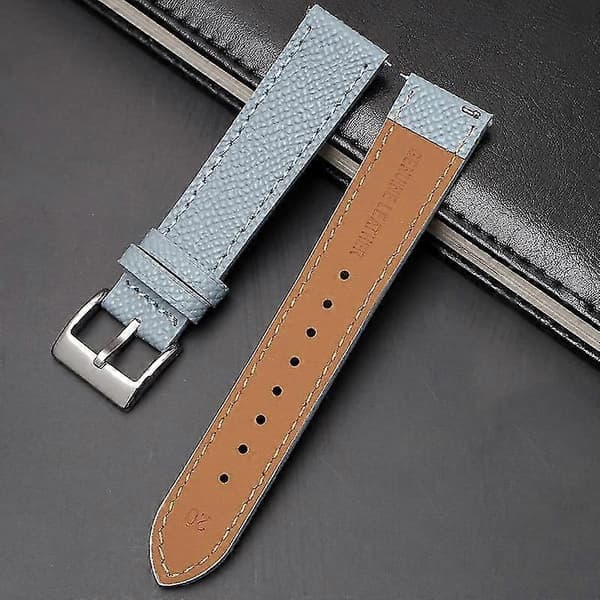 20 mm ranneke Omega x Swatch Bioceramic Moonswatch -nahkaranneke Grey line