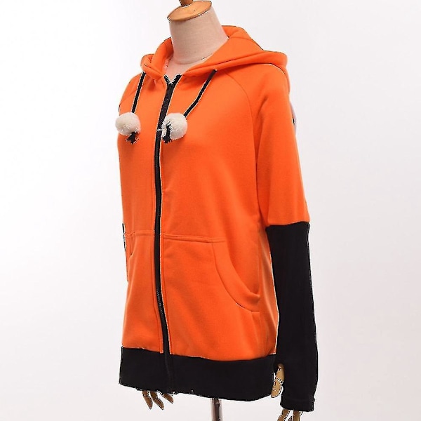 Rävöron Hoodie Kostym Unisex Varm Orange Sweatshirt