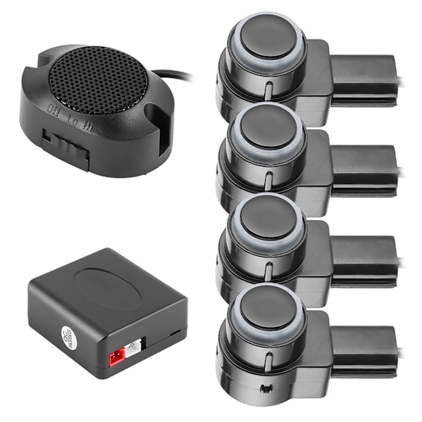 Intelligent parkeringshjälpsystem 4-sensorsond Bil Auto Reverse Radar 65dB Summer Alert Kit