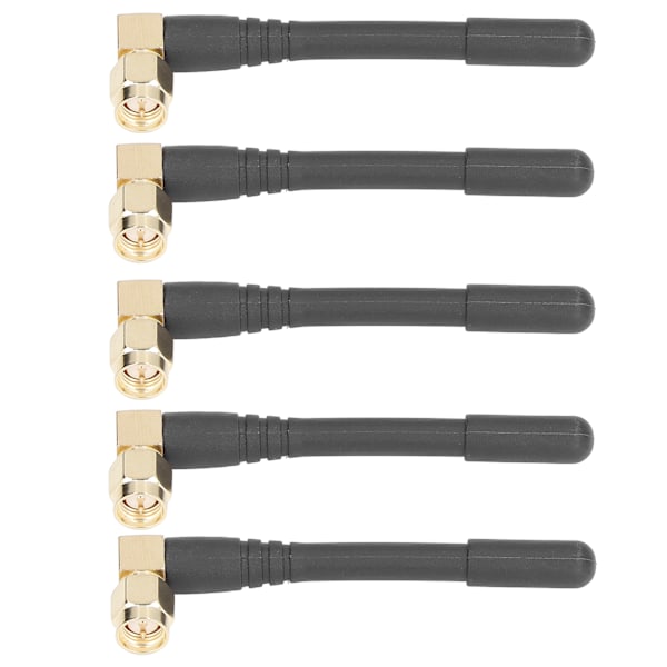5 kpl Korkean Vahvistuksen Antenni SMA Uros Kyynärpääliitin Pyöreä Säteilysäde Antenni Langattomalle Järjestelmälle