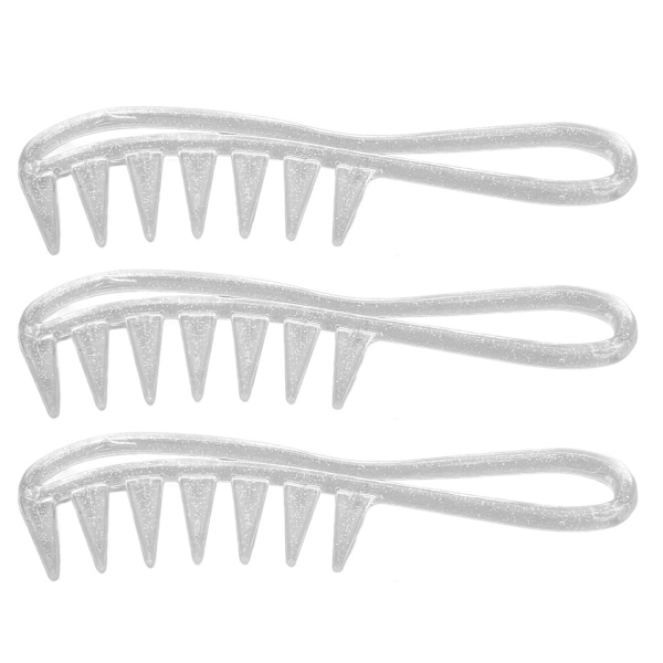 10 kpl Leveähampainen Kampa Ergonomisesti Muotoiltu Kahva Kannettava Muovikampa Miehille Naisille Hiusten Muotoilu Flash Silver