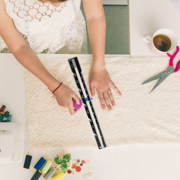 Sylinjal DIY Patchwork Quiltningsmätare Tyg Mätning Lokaliseringsverktyg Skräddarhantverk