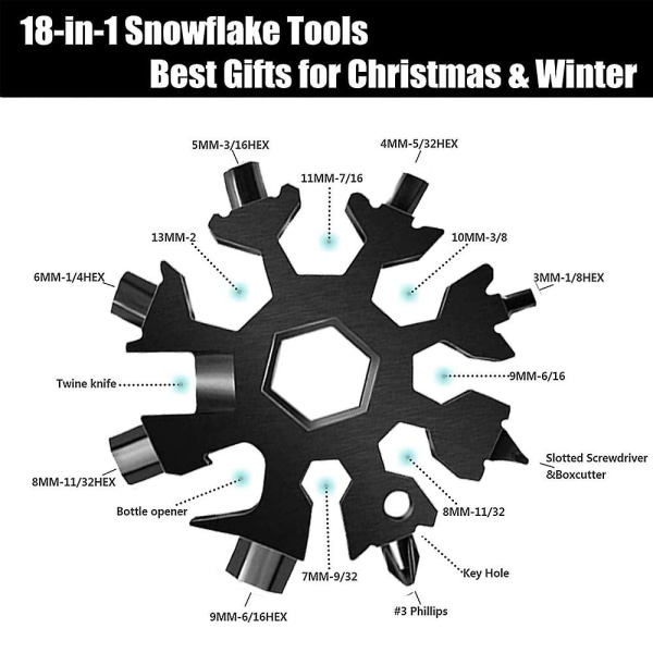 Snowflake Multi Tool,snowboarding Screwdriver Compact Snowflakes