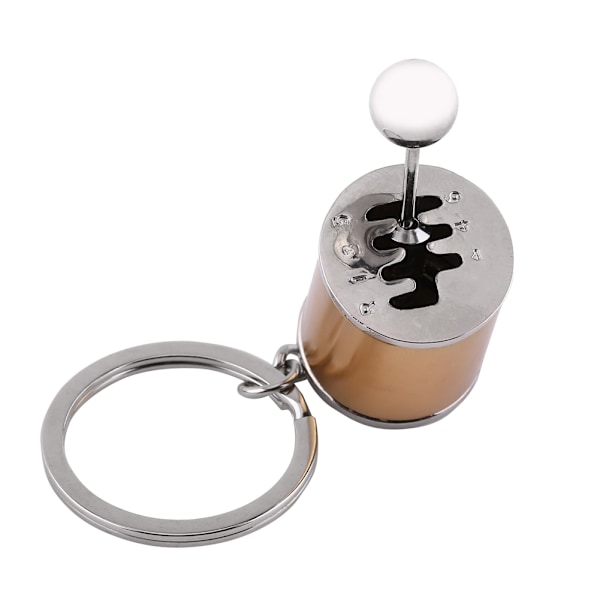 Gear Shifter Model Nøglering Autodelformede Legering Nøgleringe (Guld)