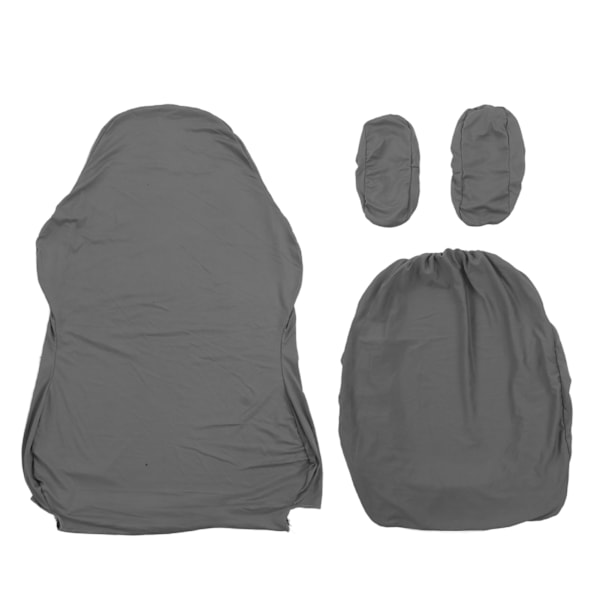 Spelstolsöverdrag Ren färg Andningsbar polyester med hög motståndskraftig kontorsstol Överdrag med armstödsöverdrag för hemmet ljusgrå