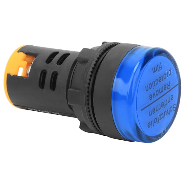 10st BERM LED Strömindikatorlampa PC Flamskyddsskal 22mm Diameter 220V AD16-22D/S Blå