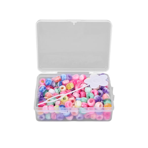 Ponyperler Kit Slikkefarver DIY Smykker Perler Hårperler til Armbånd Halskæde Håndværk Fremstilling Blandet Farve