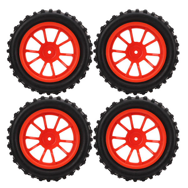 4 stk RC-dekk 1/10 RC-bil RC-dekk RC-tilbehør for HSP 94111 94188 94108 Rouge