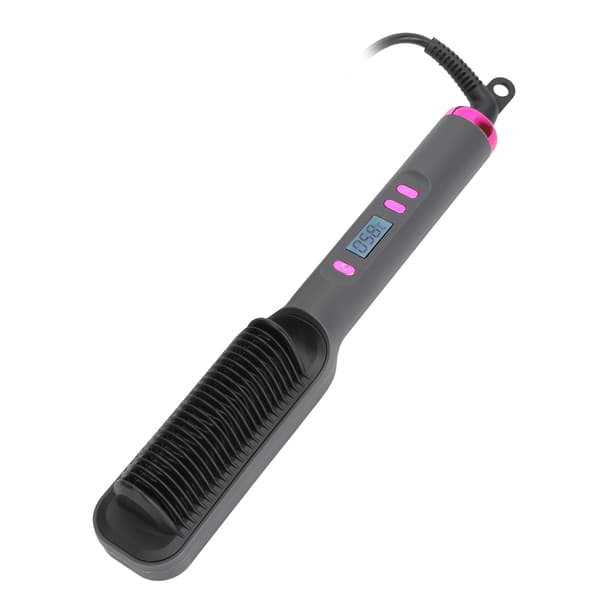 Rettebørste 3D-tenner Multi Temp-moduser PTC Jevn Oppvarming Negativ ion Auto Av Rettekam 110‑220V US-plugg