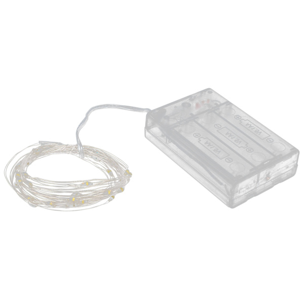 Valokuva Clip Light String -valosarja Dekoratiivinen valo 200 LED-lampulla 60 läpinäkyvää klipsiä