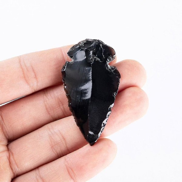 Naturligt obsidian kvartsmateriale Reiki Healing Energy Stone Gør-det-selv smykker Fremstilling af Evil Spirit Crystal Home Decoration