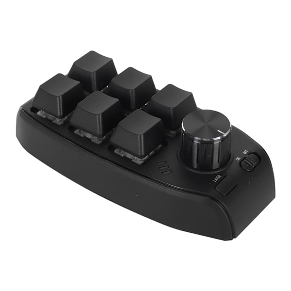 Mini Tangentbord 6 Tangenter 1 Knapp Röd Switch Mekanisk Plug and Play Programmerbart Tangentbord för Spel Kontor Media Trådbunden USB