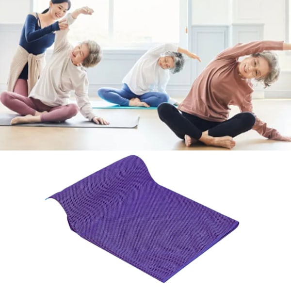 Kylhandduk Färgfast Lätt Is Mjuk Andningsbar Chilly Handduk för Yoga Sport Löpning Gym Träning Fitness Lila 30x90cm/11.81x35.43in