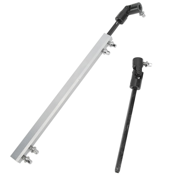 Drum Dubbel Drivaxel Pedal Link Bar Ersättning Professionell metall Drivaxel Vevstång Silver