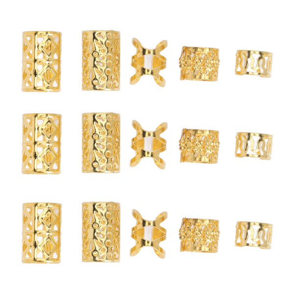 200 stk Hårlock-Perler Fleksibel Legering Flot Mode Hårpynt Ringe til Bryllupsfest Guld
