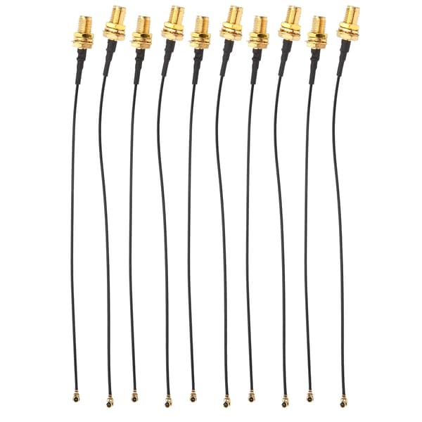 【NX】10 stk. RF-adapter Pigtail-kabel IPEX til SMAk U.FL-antenneføder 15 cm jumperkabel Kompatibel med ansigtsgenkendelsesmodul