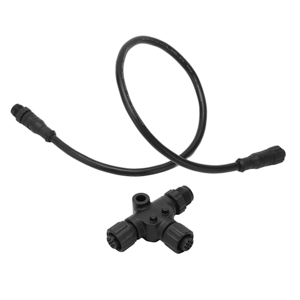 For NMEA 2000 Drop Backbone-kabel med T-kontakt 5-pins vanntett M12 0,5 m for Garmin Networks