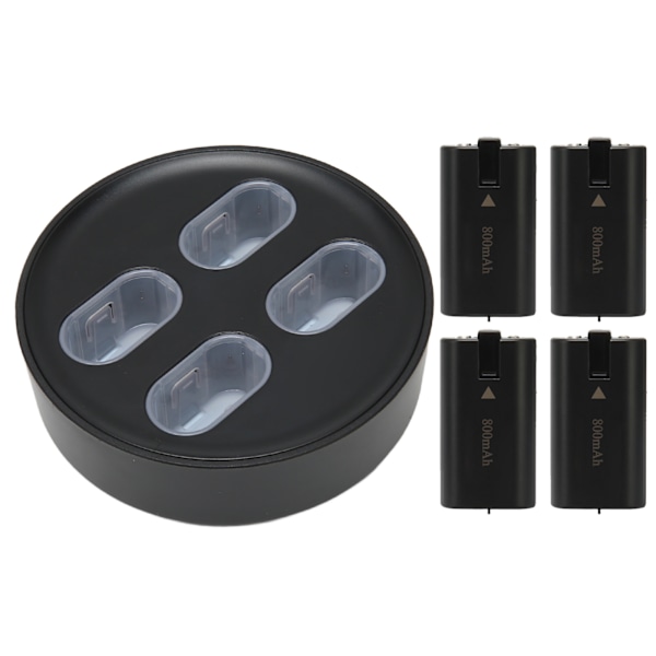 Xbox One -ohjaimen akun latauspaketti 4x800mAh latausasema, ladattava akkukotelo Xbox One S X:lle