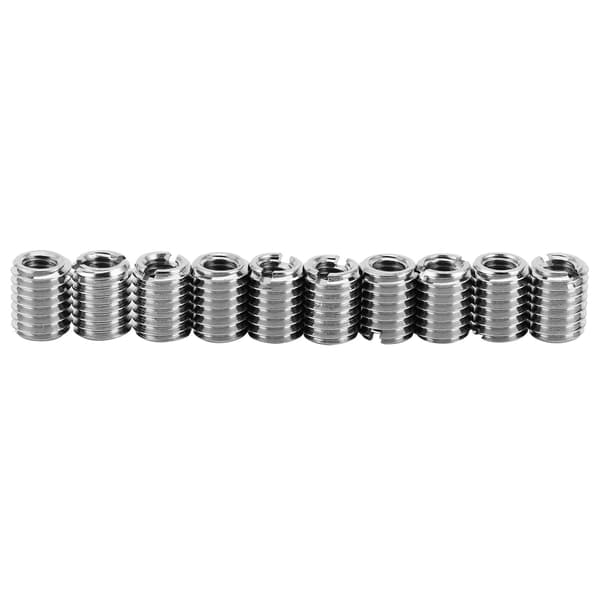 10 stk gjengeinnsatssett reduserende mutter 303 rustfritt stål hunn M5x0.8 hann M8x1.25 0.4in Lengde