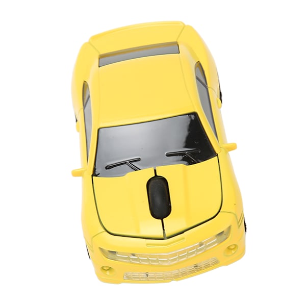Race Car Trådløs Mus Sportsbil Datamus 2.4 GHz LED Lys 1600 DPI Optisk Sensor for OS X PC Gul