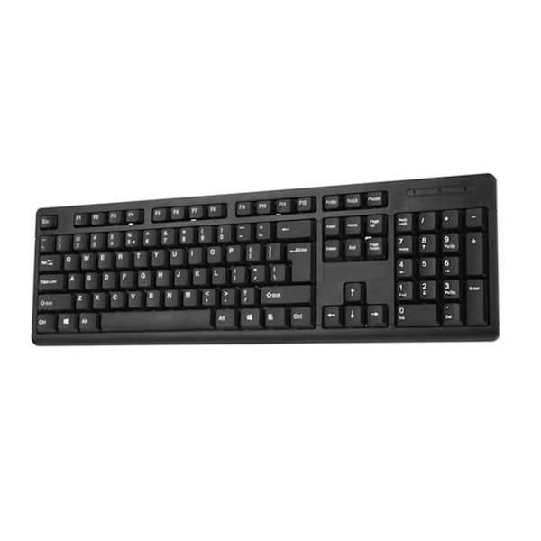 USB-trådbundet tastatur 104 taster Profesjonelt Plug and Play-datatastatur Svart for kontor-dataspill