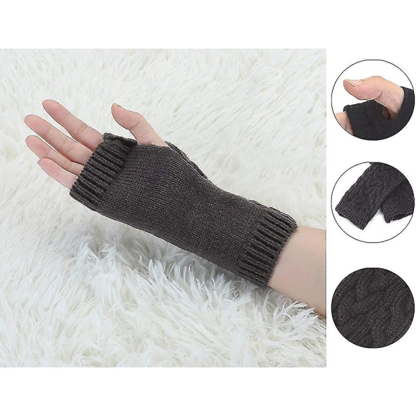 Sourcing-kort Ribbede armvarmere til kvinder Stretchy elastisk håndledslængde tommelfinger