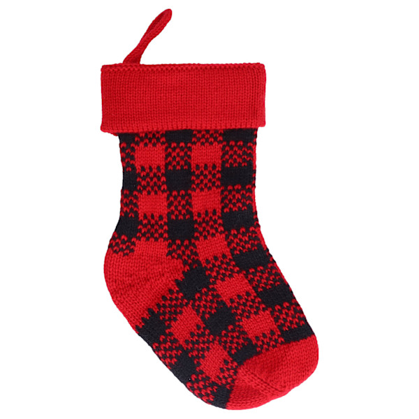 Mini-neulejoululahjasukka Akryylikuitu Xmas Puun Ripustuskoriste Koti Juhlat Koristelu (Punainen Musta)