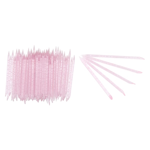 100 st engångs nagelbandstryckare Dubbla ände nagelband Manikyr Pedikyrpinnar Rosa