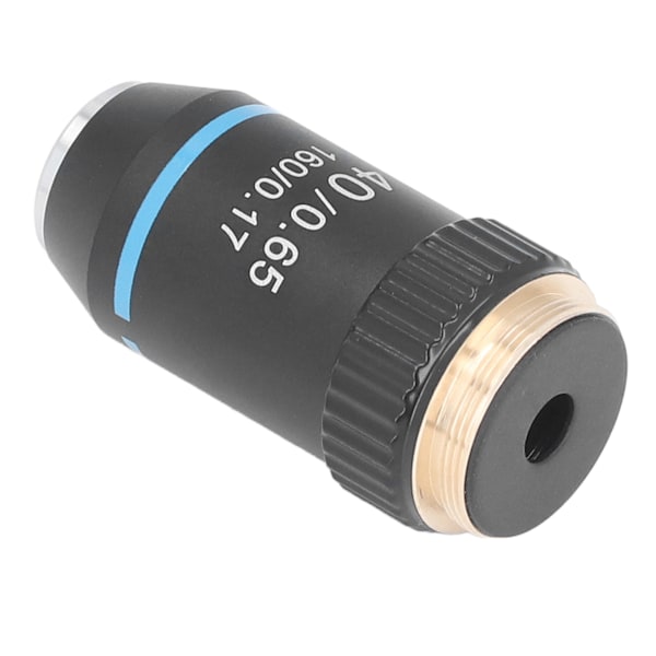 Akromatiskt mikroskopobjektiv 40X hög förstoring 20,2 mm gänga Standard RMS Svart 195
