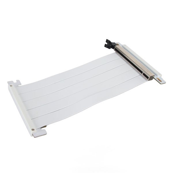 PCIE 4.0 X16 Riser-kabel Højhastigheds fleksibel dobbeltsidet 180 graders GPU-forlængerkabel til RTX 4090 til RX 7900 XT Hvid 20 cm / 7,9 tommer