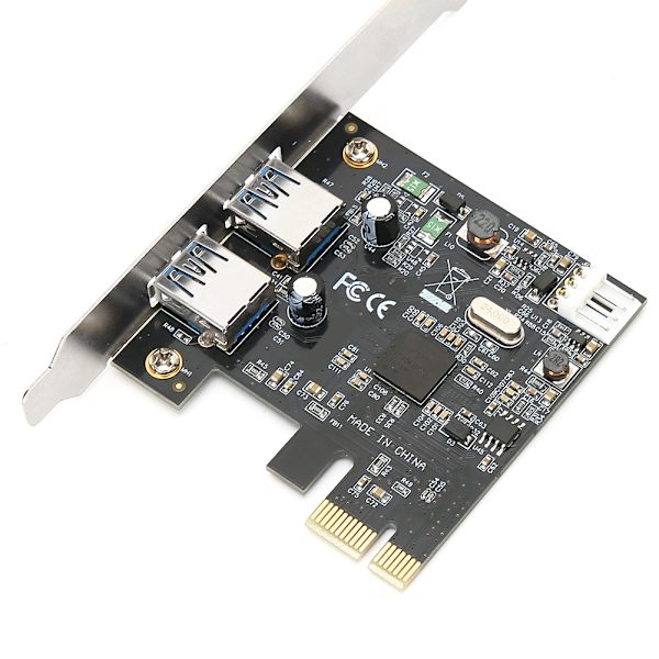 USB3.0-expansionskort 2-portar 5 Gbps hastighet PCIE-kortdator High-Speed ​​Conversion Adapter