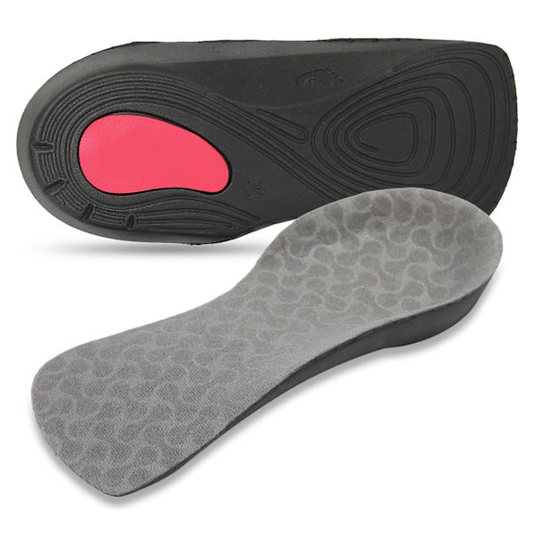 PU Plantar Fasciitis Fötter Innersulor Smärtlindring Arch Supports Ortotics Inserts GrayS
