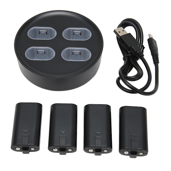 Xbox One -ohjaimen akun latauspaketti 4x800mAh latausasema, ladattava akkukotelo Xbox One S X:lle