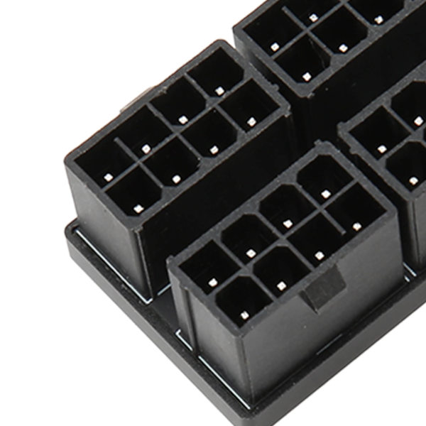 ATX 4 8P Vinklet Adapter 32P Til 16P 600W 12V HPWR Plug and Play Grafikkort Strømadapterkort til Skrivebordet Sort