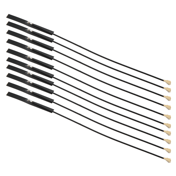 10 stk intern antenne 2.4G FPC blød 3dBi Indbygget antenne til trådløs overvågning BT-modul Første generation IPEX-hoved