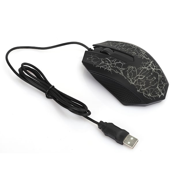 Optisk mus Wired Professional Gaming för LOL Färgglada bakgrundsbelysning datormöss A30Black A30