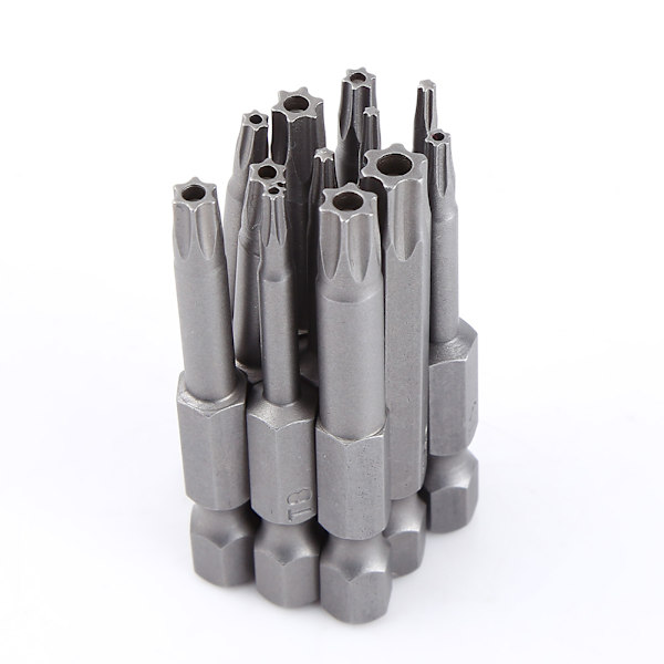 12 kpl 1/4 tuuman varsi 50 mm S2 teräs magneettiset tähtipää ruuvimeisseli Bittisetti T5-T40