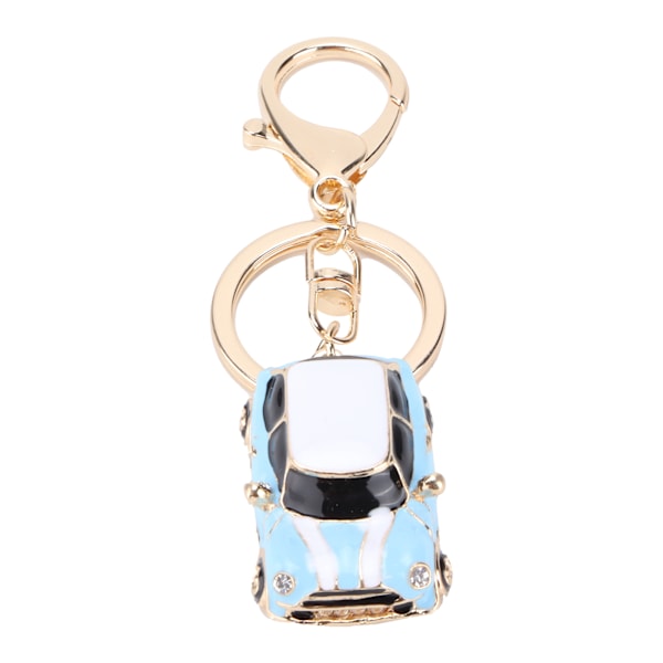 Nyckelring Hängen Mini Metall Dekorativ Söta bilformade nyckelringar för present Mode Handväska Ryggsäck Dekoration Vit K-Lake Blue