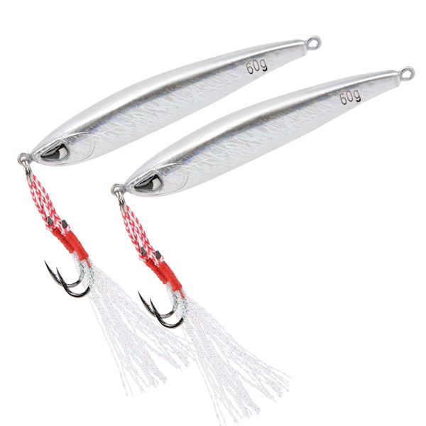 2st Fiskedrag 3D Simulering Ögon Jig Wobbler Crankbait Bass Öring Gädda Bait SwimbaitSilver