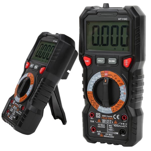 【NX】Multimeter Meter 6000 Count Digital Automatisk räckvidd Sant Effektivt värde Amperemeter HT118C