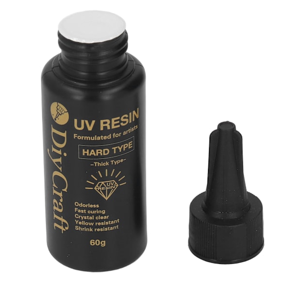 UV-harts Luktfri Transparent Snabbhärdande Allmänt flasklock Säker försegling Klart gjutharts för hantverk 60 g Tjock Oparfymerad version