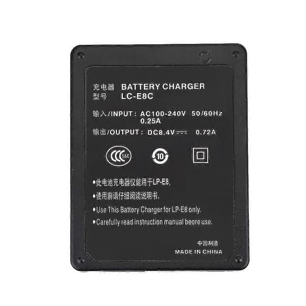 Kamerabatterilader for Canon LP-E8 Eos 550d / 600d / 650d / 700d EU-plugg