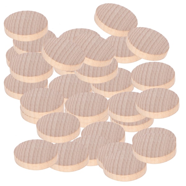 100 kpl Tyhjiä Puulevyjä Puukäsitöitä DIY Koristeluun Käsityötarvikkeet (3cm)