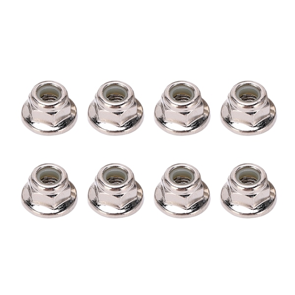 8 kpl Metal M4 Pyörän Lukkopultti Laippa Nylon Lukkopultit Arrma Typhon 1/10 RC-autolle Osia Hopea
