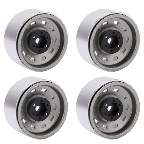 4 kpl metallia 1,9 tuuman vanteita 10 neliön reiän navalla Axial SCX10 1/10 RC-kiipeilyautolle Titanium-väri
