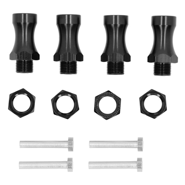 RC 12 mm till 17 mm metallhjulförlängning hex-konverteringsadapter Bredare 30 mm för 1/10 off road RC bil svart