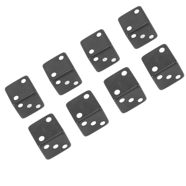 8 stk 6-sidige terninger Sett Utdannings Square Corner Terninger Standard Spill Terninger Interaktivt Brettspill Terninger for Hjem Klasserom Svart