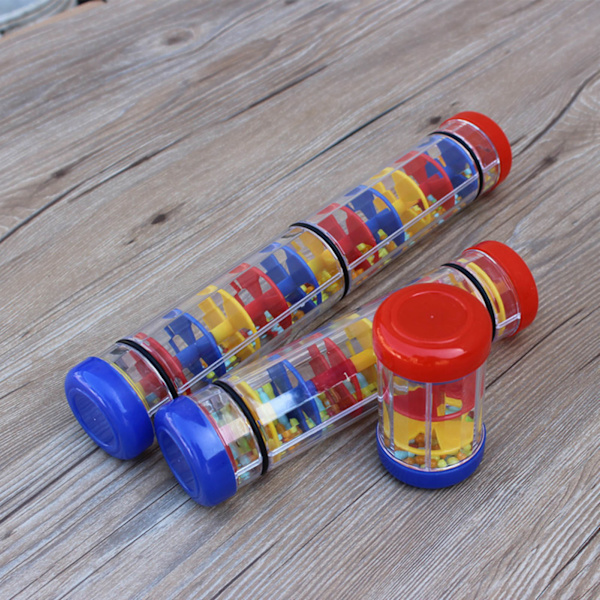 Regnmakare Rain Stick Toy Musik Utbildning Rain Stick Shaker Plast Rattle Tube för dagis 3 Sektion