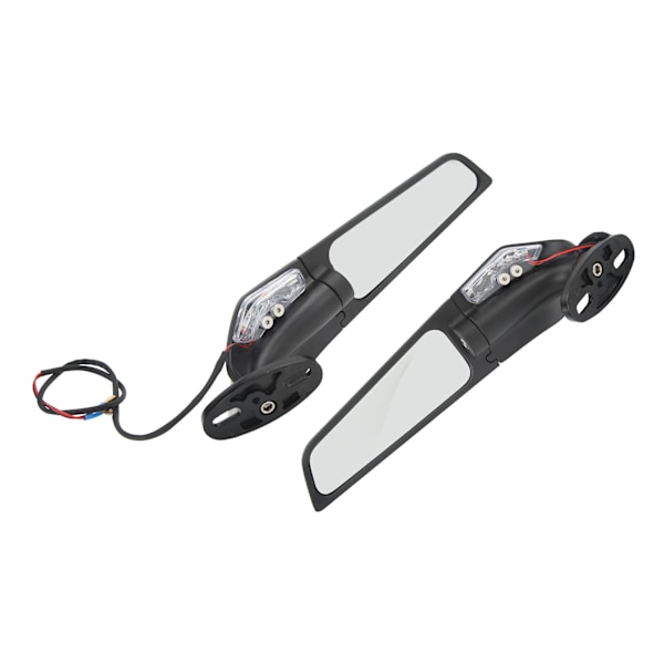 Par Sidospegel för Motorcykel med Svängbar Design och LED-Ljus, 360 Grader Rotationsbar för Motorcykel