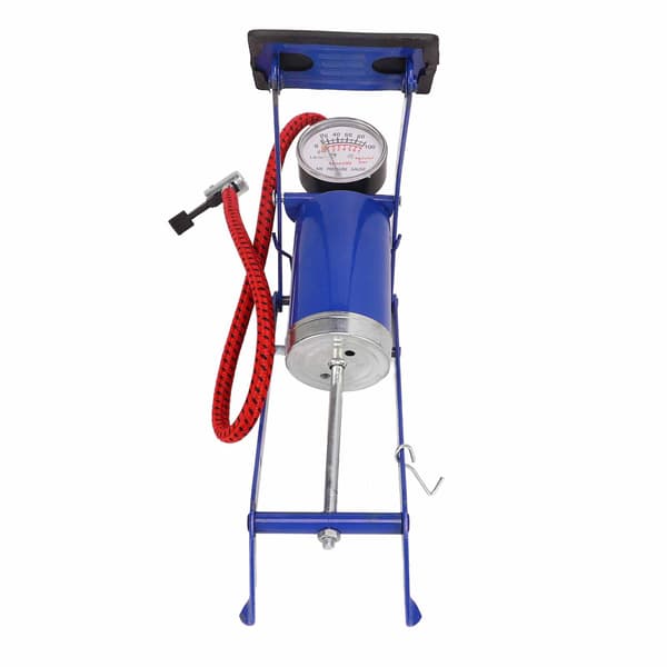 Step On Air Pump Golvfotpump Encylinder med tryckmätare Kompatibel med däck Kulor Gummibåtar Luftbäddar Blå